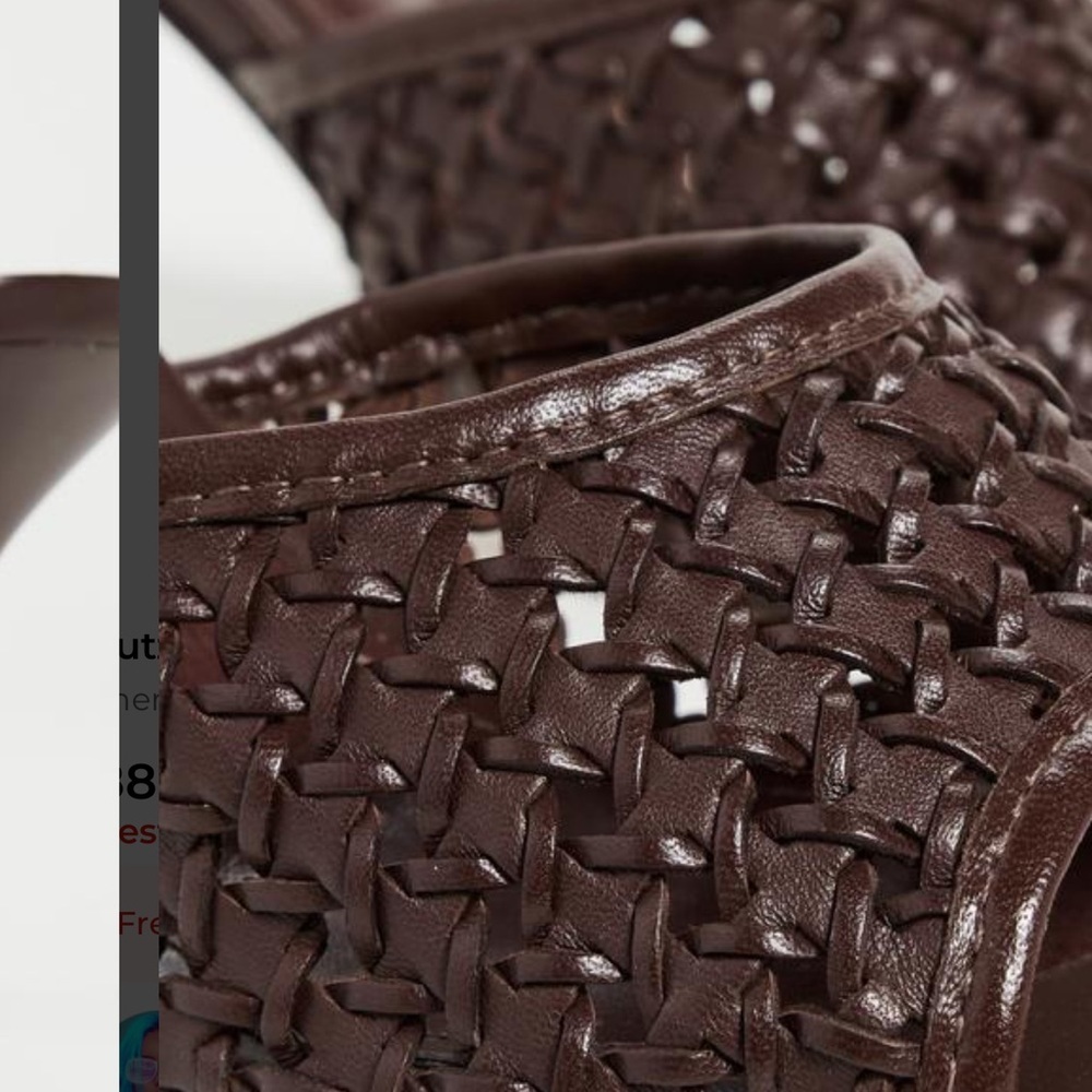 SCHUTZ Dark Brown Woven Heels - Picture 5 of 16